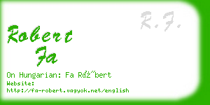 robert fa business card